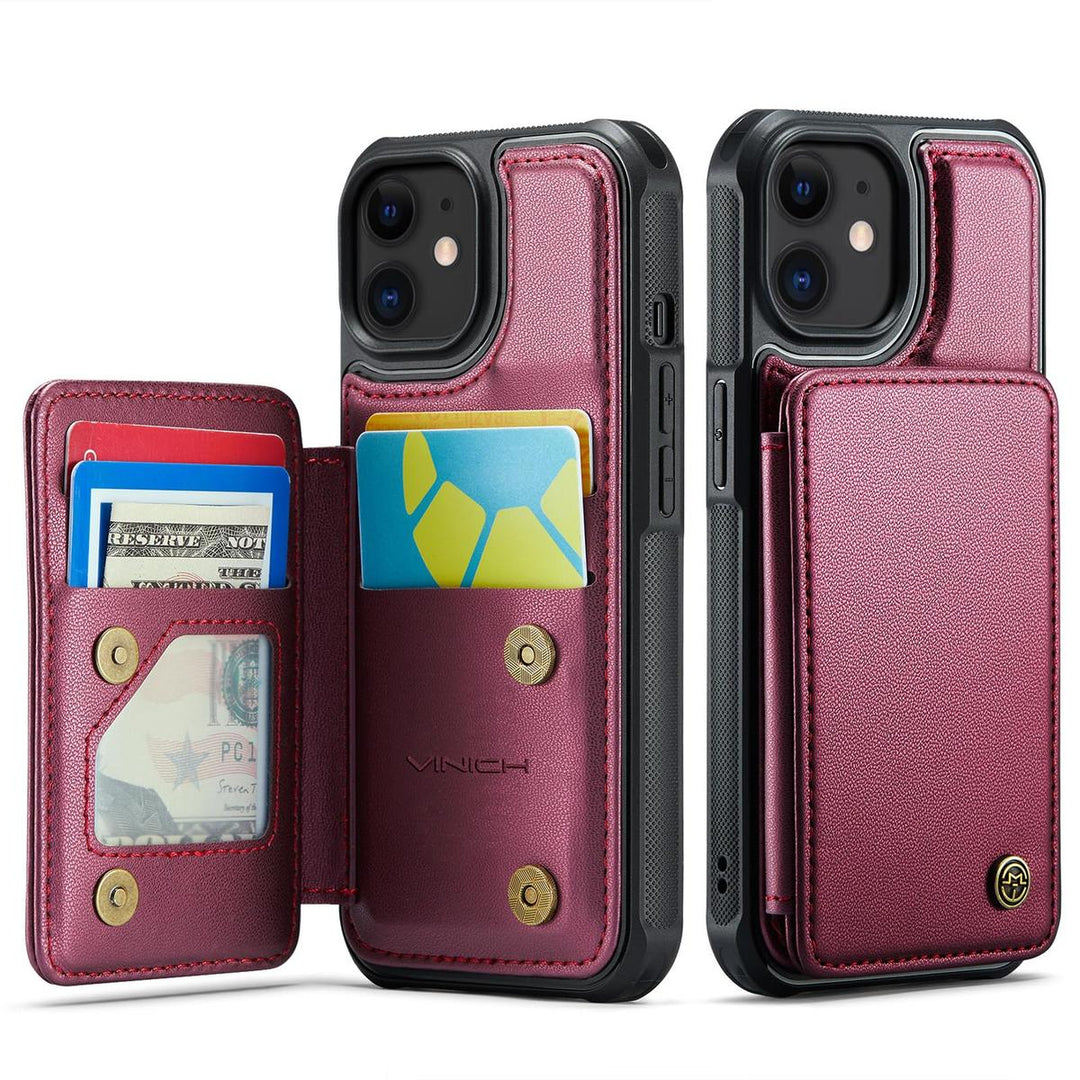 Vinich WalletPro for iPhone 12/12 Pro-Purple - DOKUTRONIX