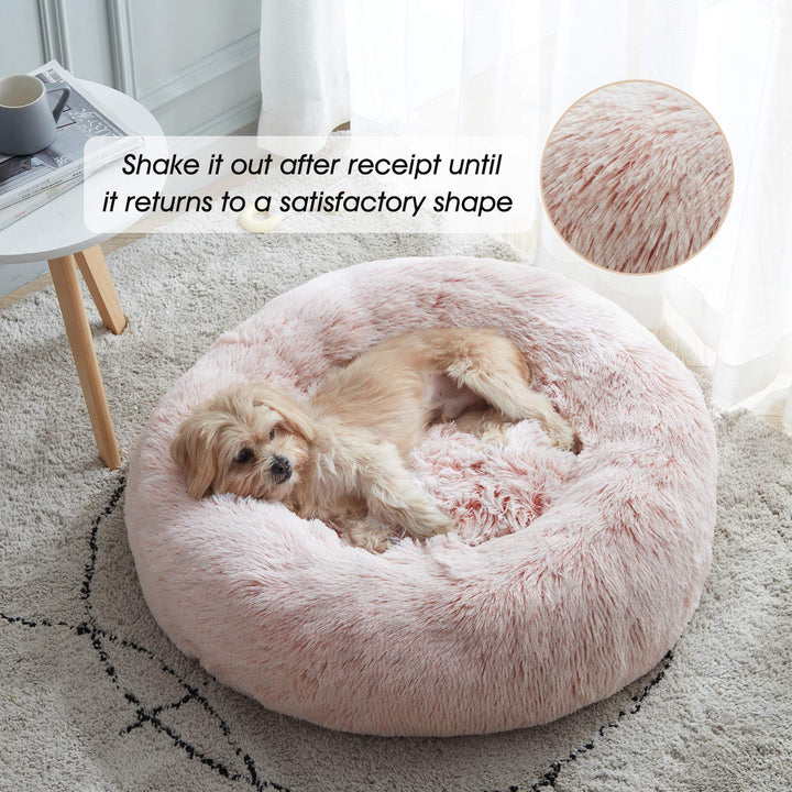 WESTERN HOME Calming Donut Pet Bed – Fluffy & Cozy - DOKUTRONIX