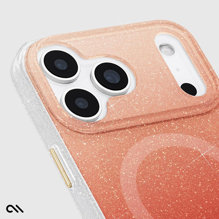 Gold Glitter MagSafe Case for iPhone 17 Pro Max, 12ft Drop