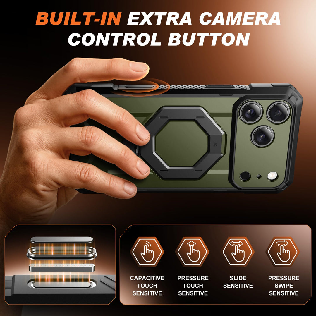 TONGATE 360° MagSafe Armor Case w/ Privacy & Camera Guard