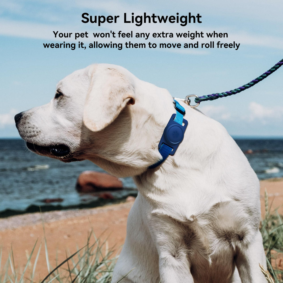 2-Pack Waterproof AirTag Dog Collar Holders – Black Silicone - DOKUTRONIX