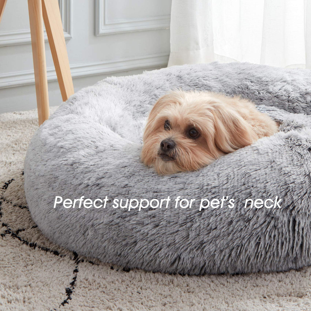 WESTERN HOME Calming Donut Pet Bed – Fluffy & Cozy - DOKUTRONIX