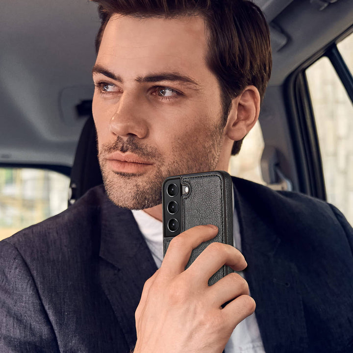 Galaxy S22 5G Leather Case - Luxury Business Design (Brown) - DOKUTRONIX