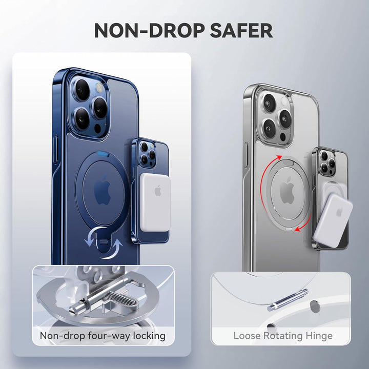 CASEKOO 360° MagSafe Clear Stand Case for iPhone 17 Pro Max