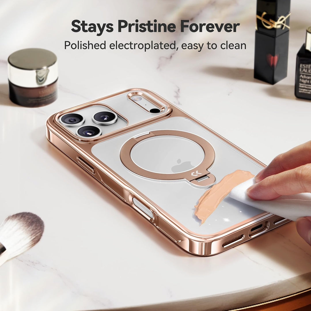 CASEKOO 360° MagSafe Clear Stand Case for iPhone 17 Pro Max
