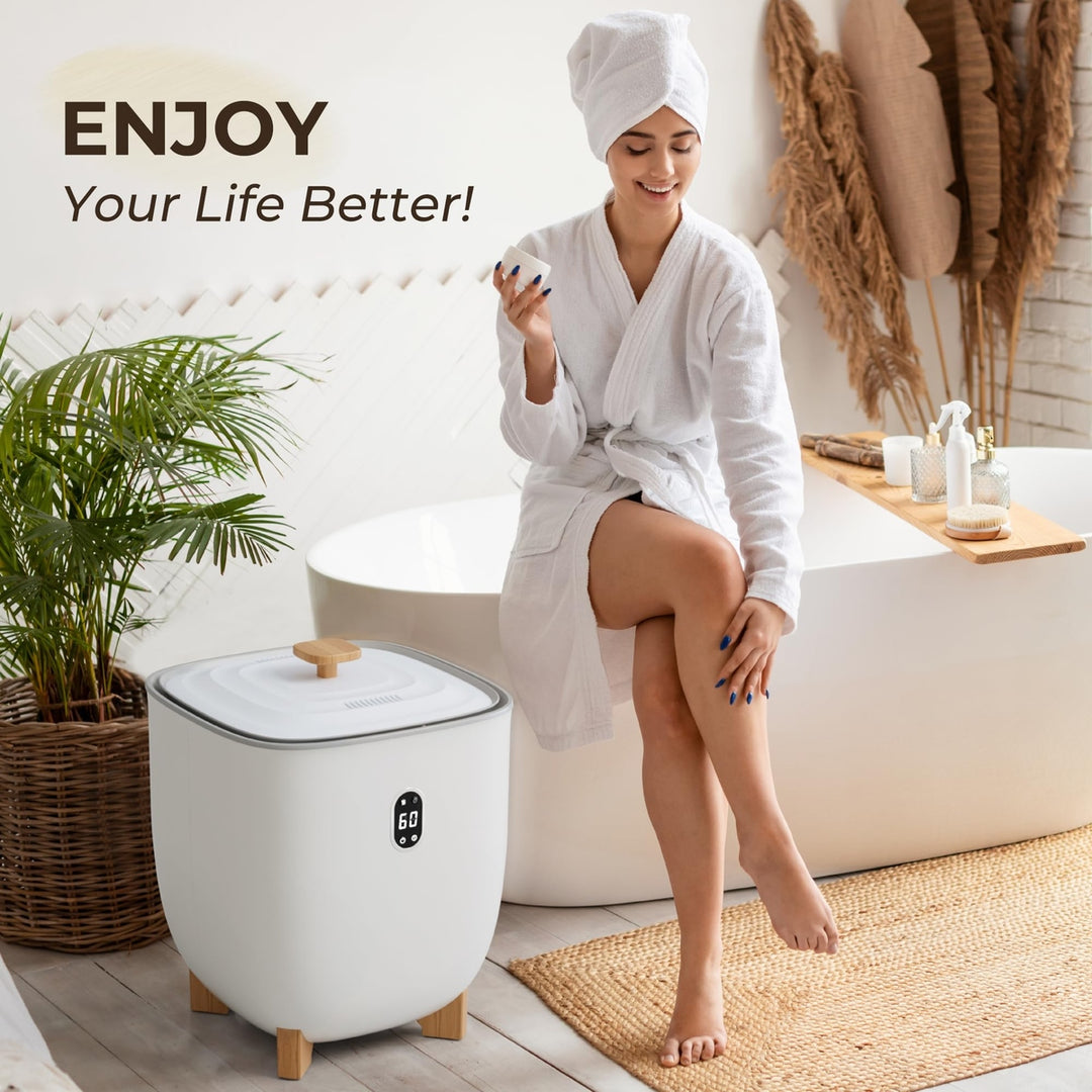 EUHOMY Luxe Towel Warmer Bucket & Fragrance Hub