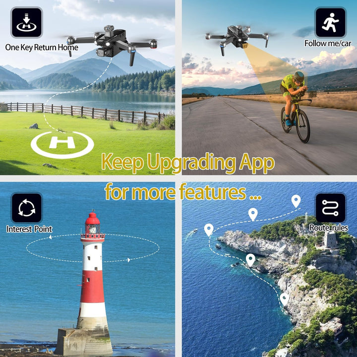 Bingchat Pro Drone 4K EIS 360° 5mi Range 84min Battery