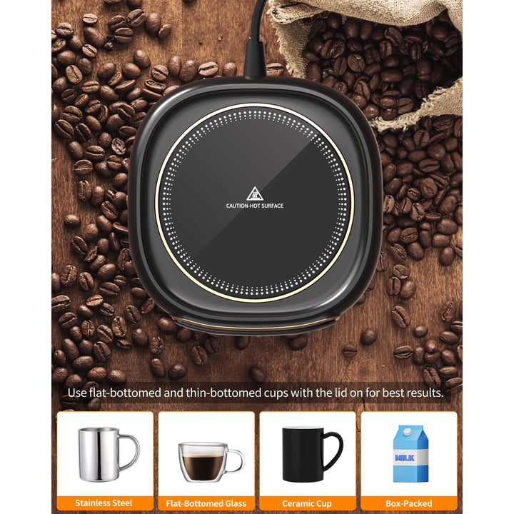 AutoHeat Mug Warmer: 3-Temp Desk & Office Essential