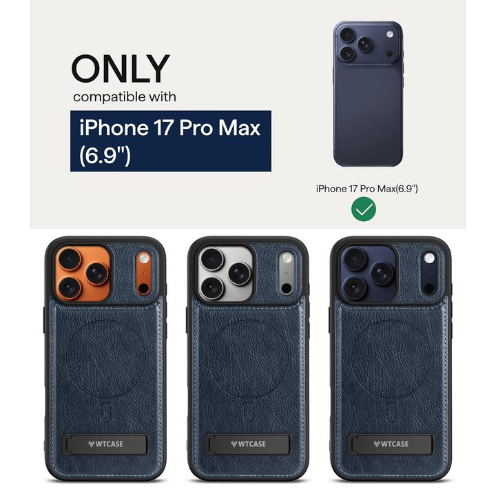 MagSafe SlimStand: Magnetic Leather Case for iPhone 17