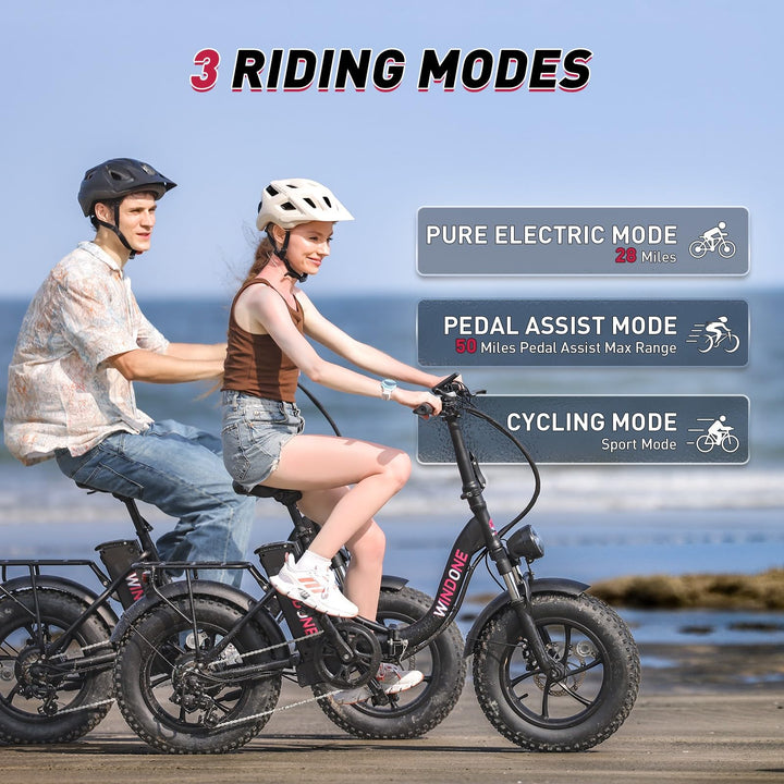 S16/K2 Electric Bike for Adults, Max 22/28MPH Speed & 50 Miles Range (PAS), 750W Peak Motor Ebike with 48V/13Ah Removable Battery, 4.0 Fat Tire and Shock Absorber, UL Certified - DOKUTRONIX