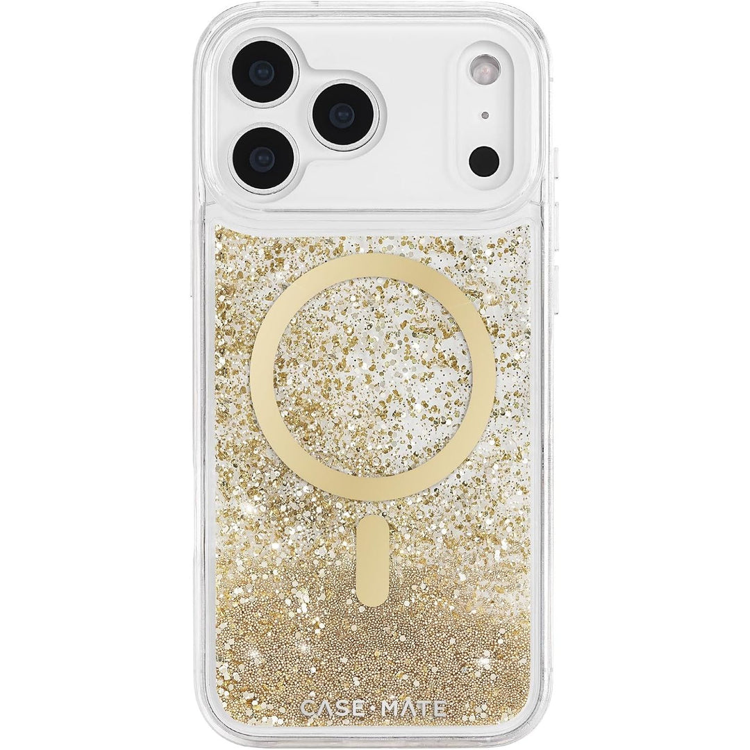 Gold Glitter MagSafe Case for iPhone 17 Pro Max, 12ft Drop