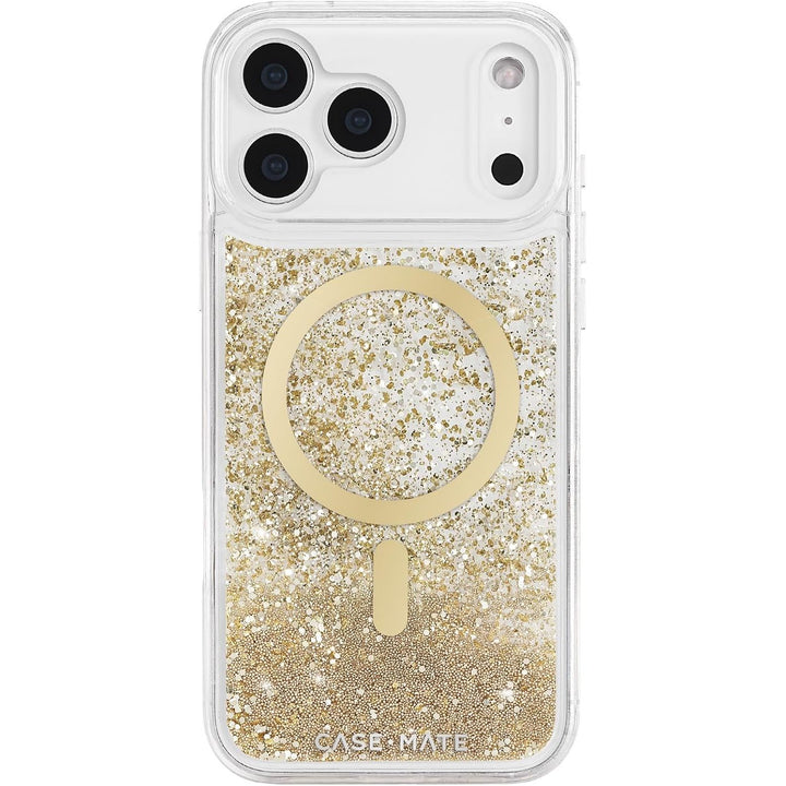 Gold Glitter MagSafe Case for iPhone 17 Pro Max, 12ft Drop