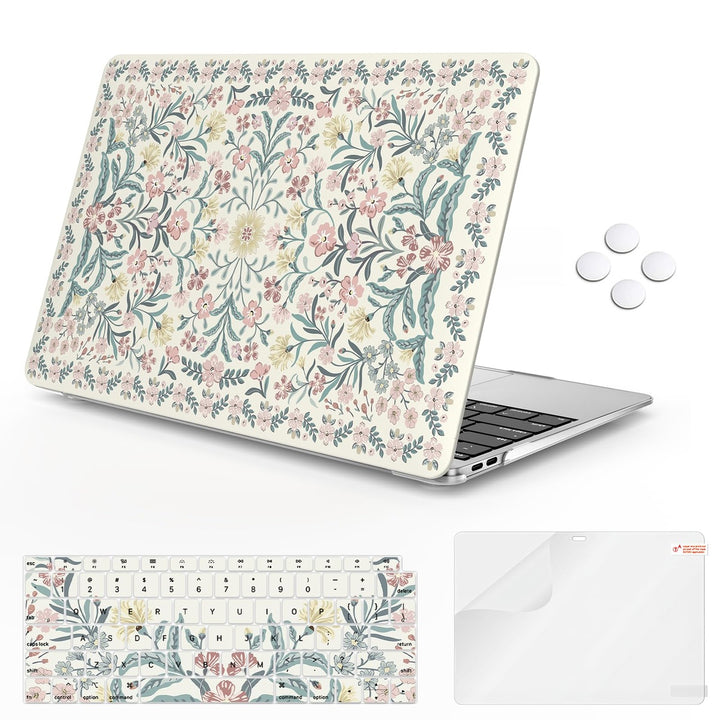 FloralShield MacBook Air 13 Case & Keyboard Cover