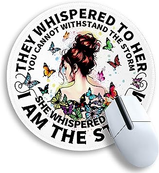 Inspirational Quote Round Mouse Pad - Empower Your Desk