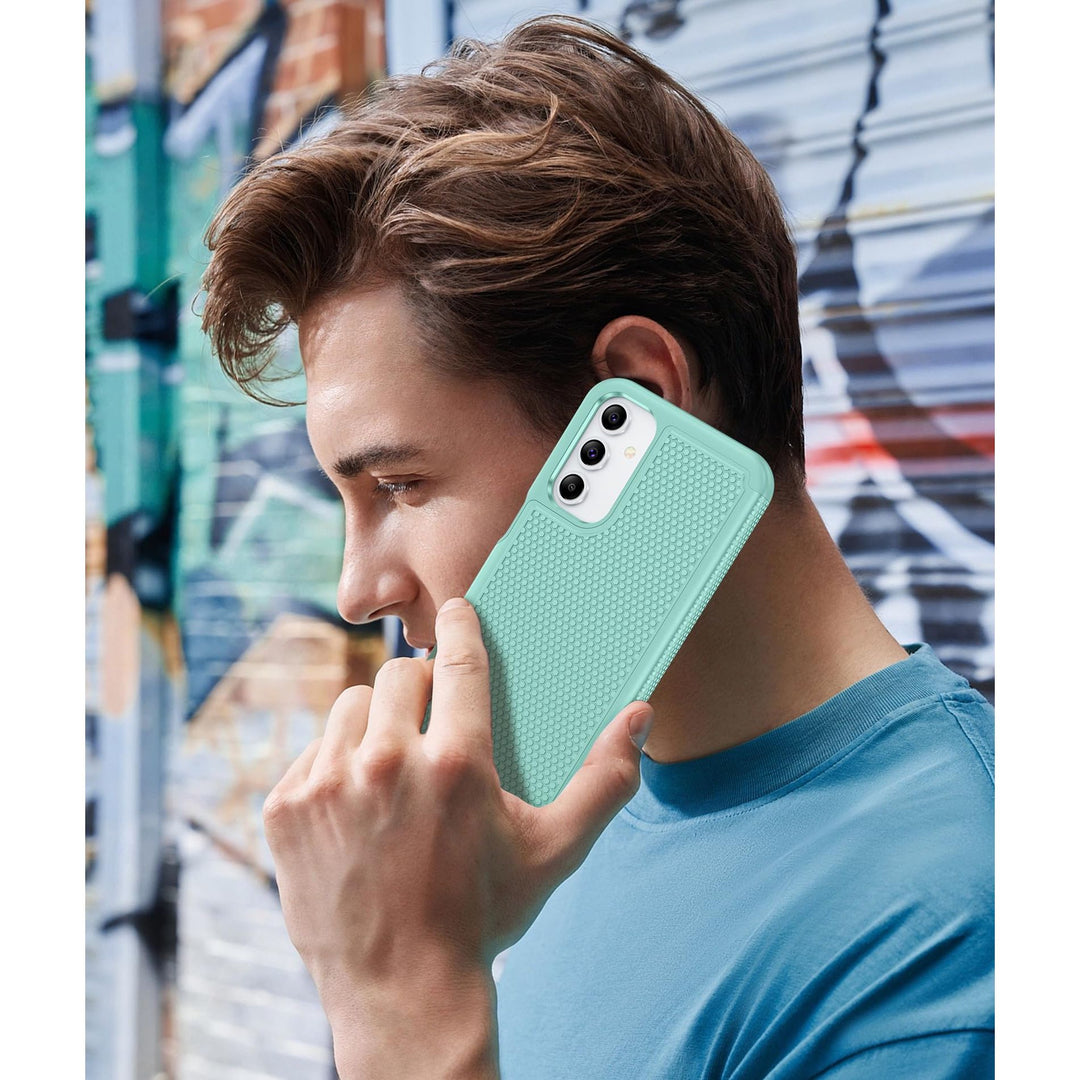 FNTCASE for Samsung Galaxy A14 5G Case: Dual Layer Protective Heavy Duty Cell Phone Cover Shockproof Rugged with Non Slip Textured Back - Military Protection Bumper Tough - 2023, 6.6inch (Matte Black) - DOKUTRONIX