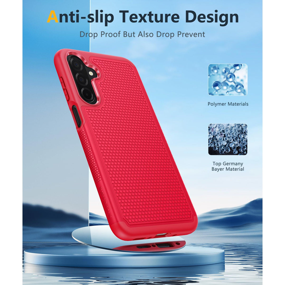 FNTCASE for Samsung Galaxy A14 5G Case: Dual Layer Protective Heavy Duty Cell Phone Cover Shockproof Rugged with Non Slip Textured Back - Military Protection Bumper Tough - 2023, 6.6inch (Matte Black) - DOKUTRONIX