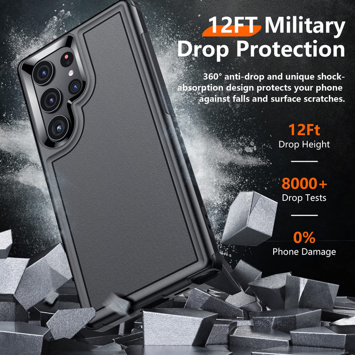 Red2Fire Designed for Samsung Galaxy A16 5G Case, [Military Grade Drop Protection] Non-Slip Heavy Duty Full Body Shockproof Protection Phone Case Galaxy A16 5G Case,Black - DOKUTRONIX