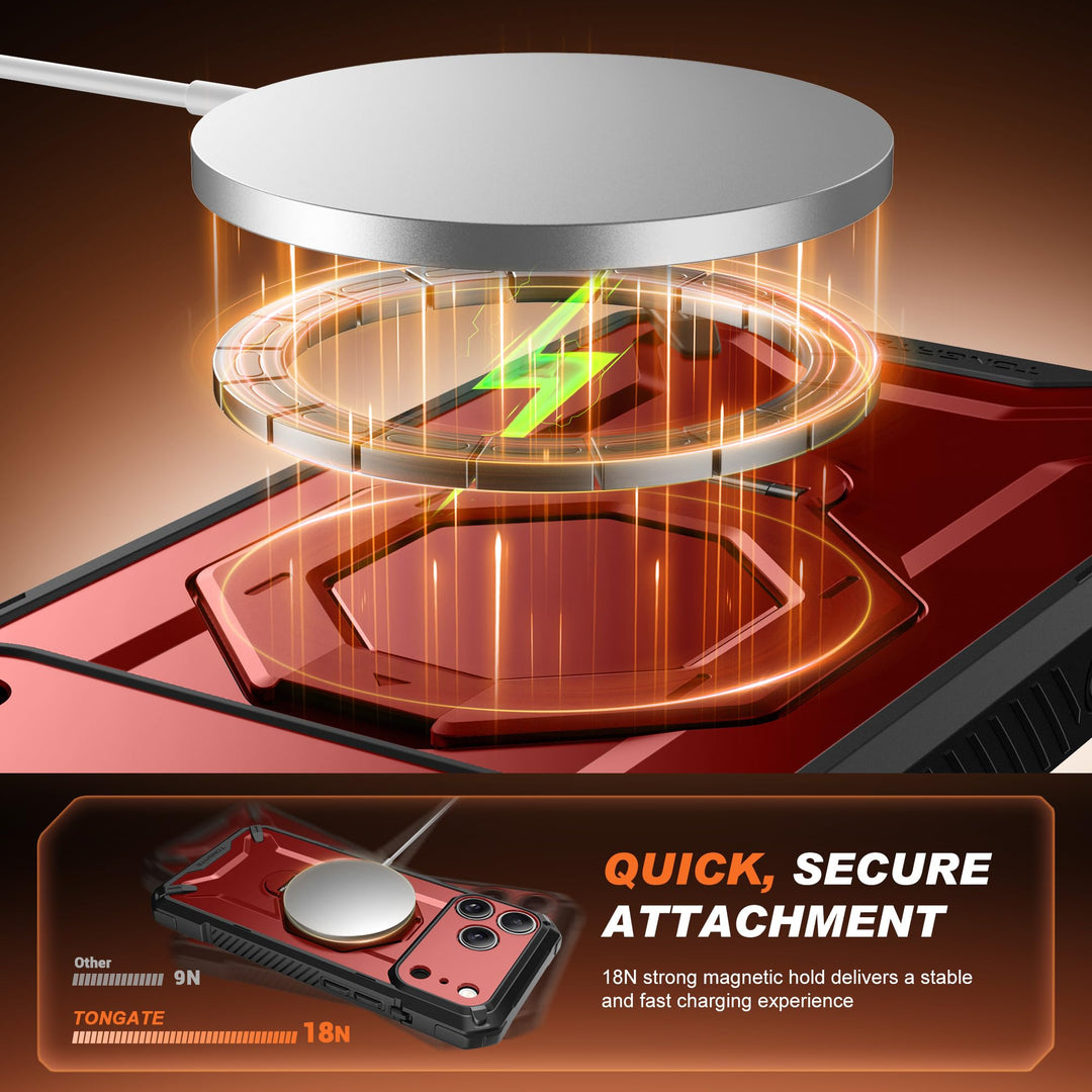 TONGATE 360° MagSafe Armor Case w/ Privacy & Camera Guard