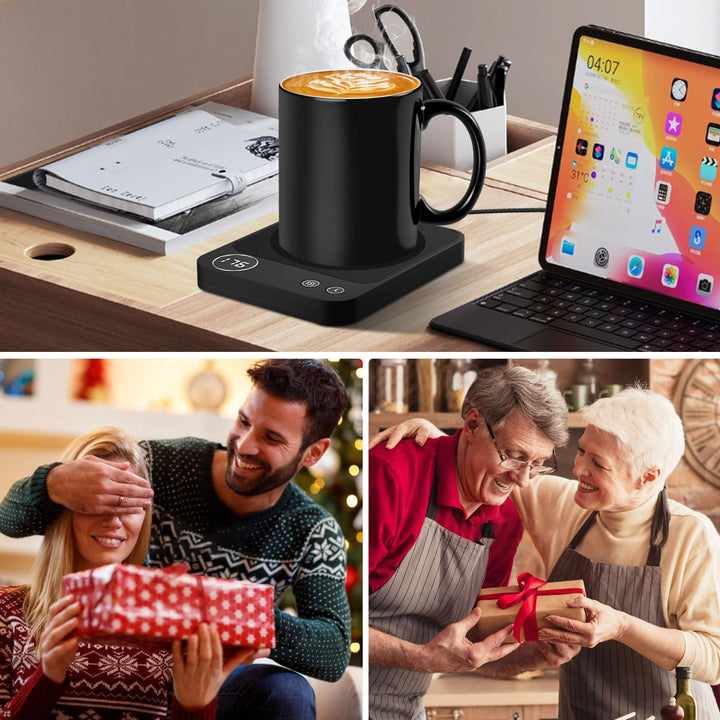 SmartDesk Mug Warmer Pro: 3-Temp, Timer & Auto Shut-Off