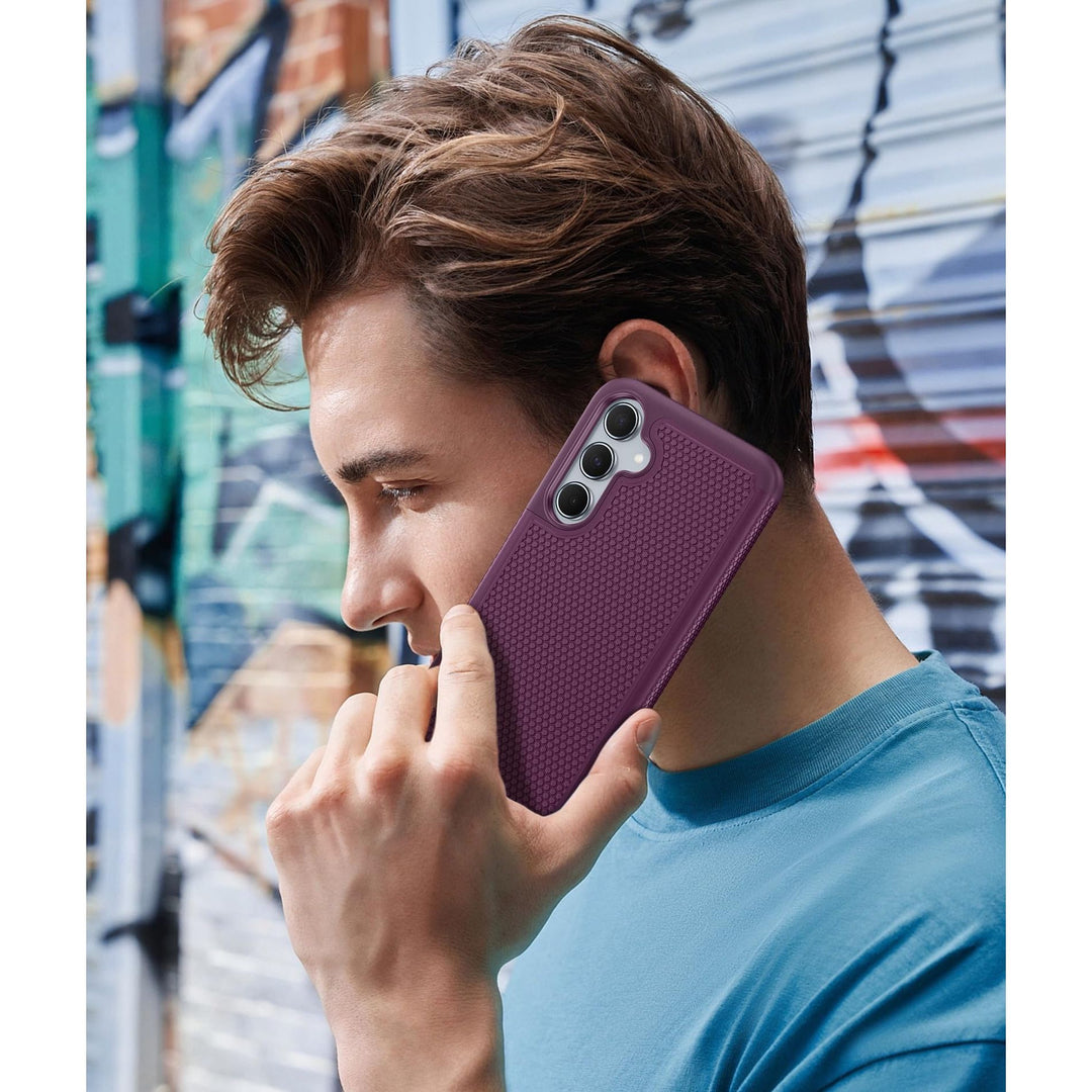 FNTCASE for Samsung Galaxy A14 5G Case: Dual Layer Protective Heavy Duty Cell Phone Cover Shockproof Rugged with Non Slip Textured Back - Military Protection Bumper Tough - 2023, 6.6inch (Matte Black) - DOKUTRONIX