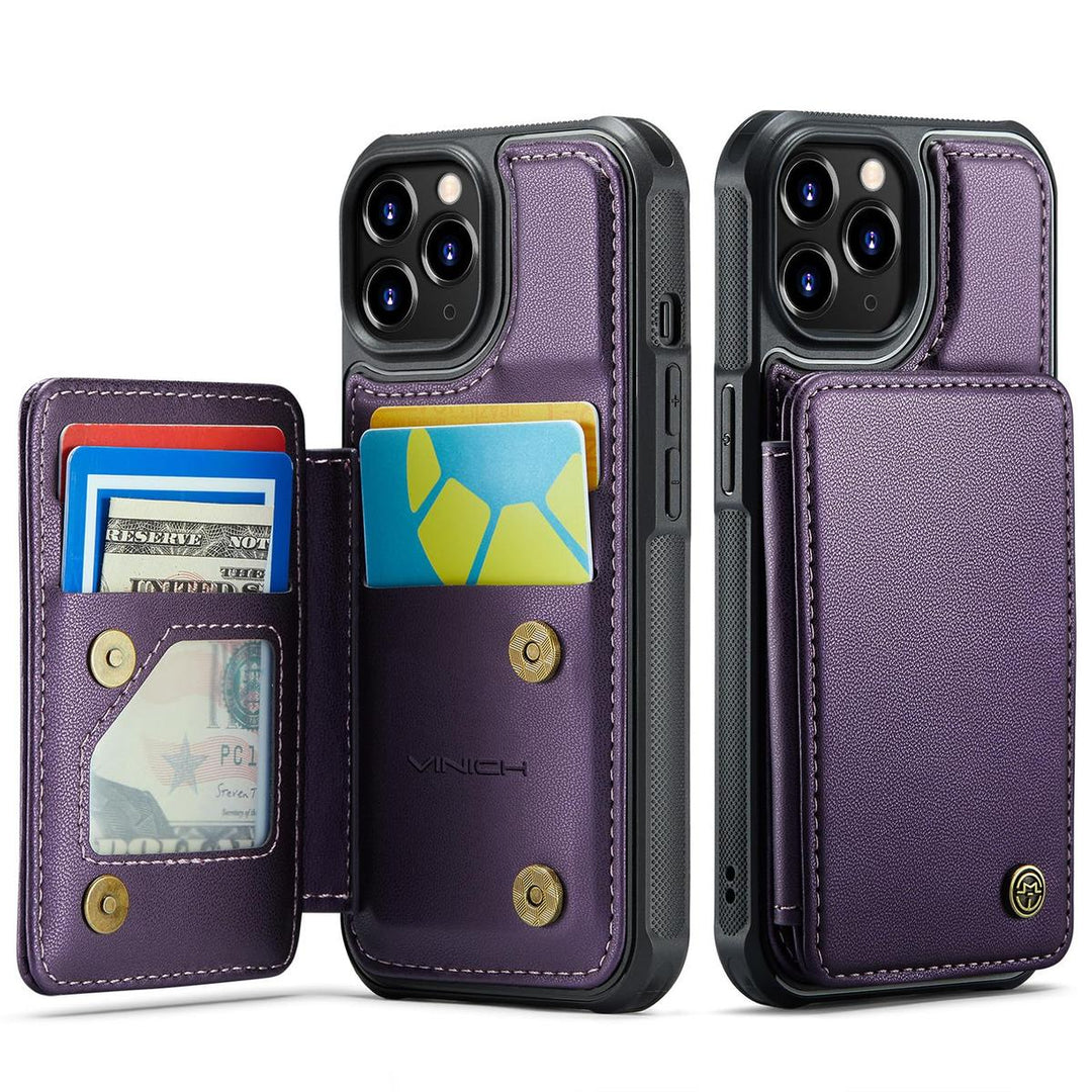 Vinich WalletPro for iPhone 12/12 Pro-Purple - DOKUTRONIX