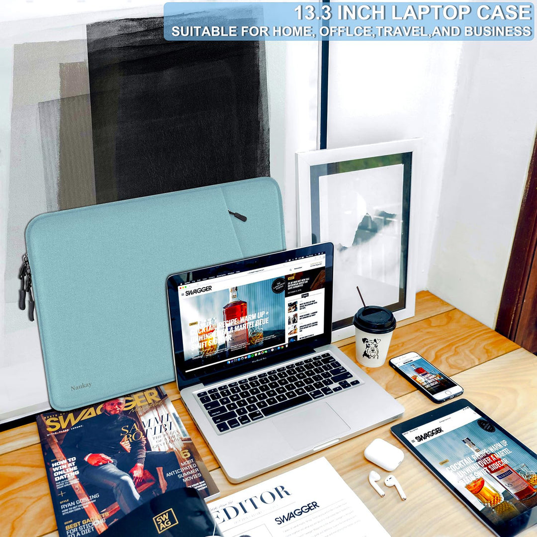 Gray Shockproof 13.3 Laptop Sleeve & Accessory Bag