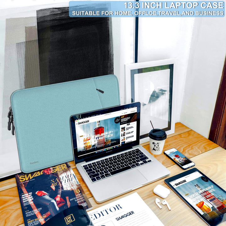 Gray Shockproof 13.3 Laptop Sleeve & Accessory Bag