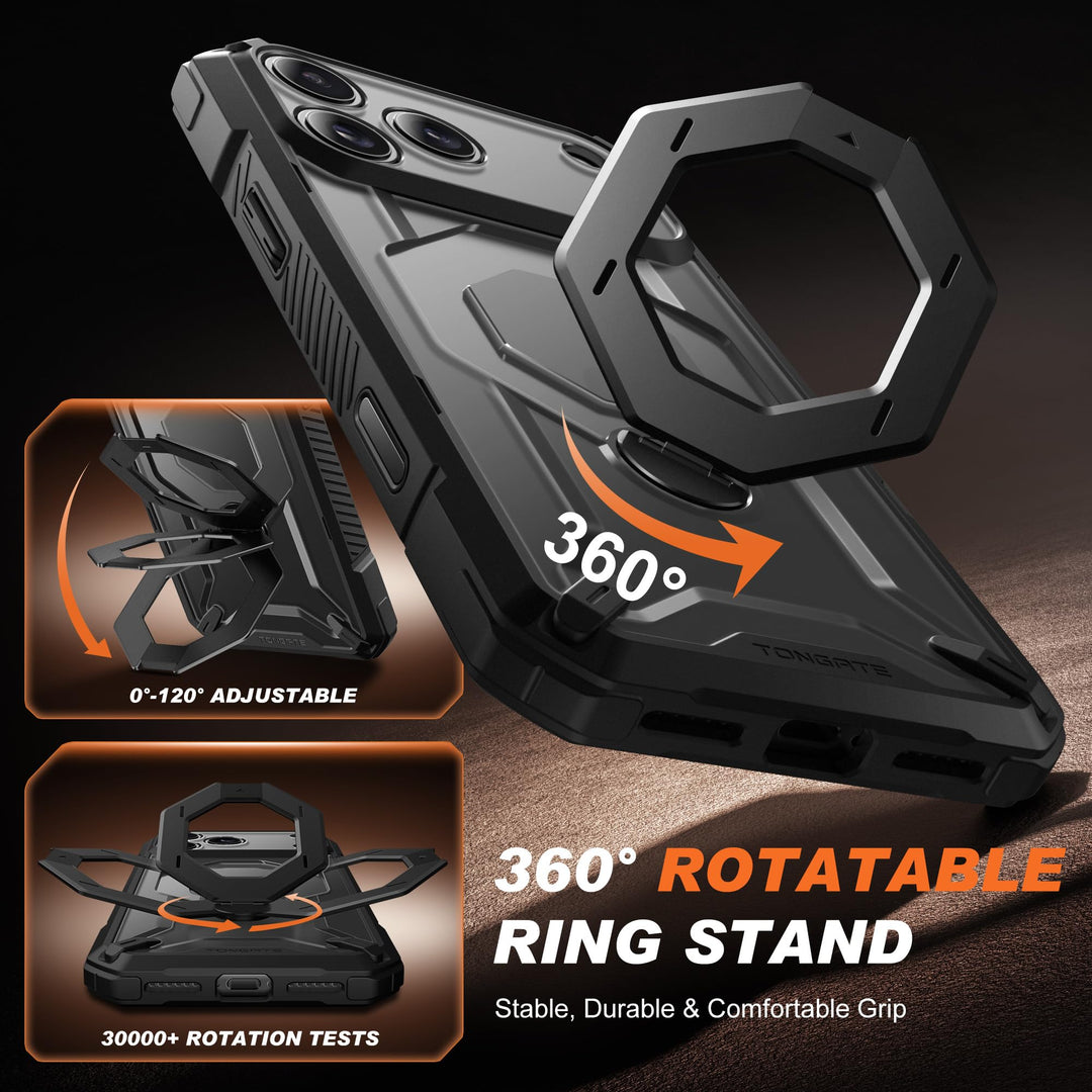 TONGATE 360° MagSafe Armor Case w/ Privacy & Camera Guard