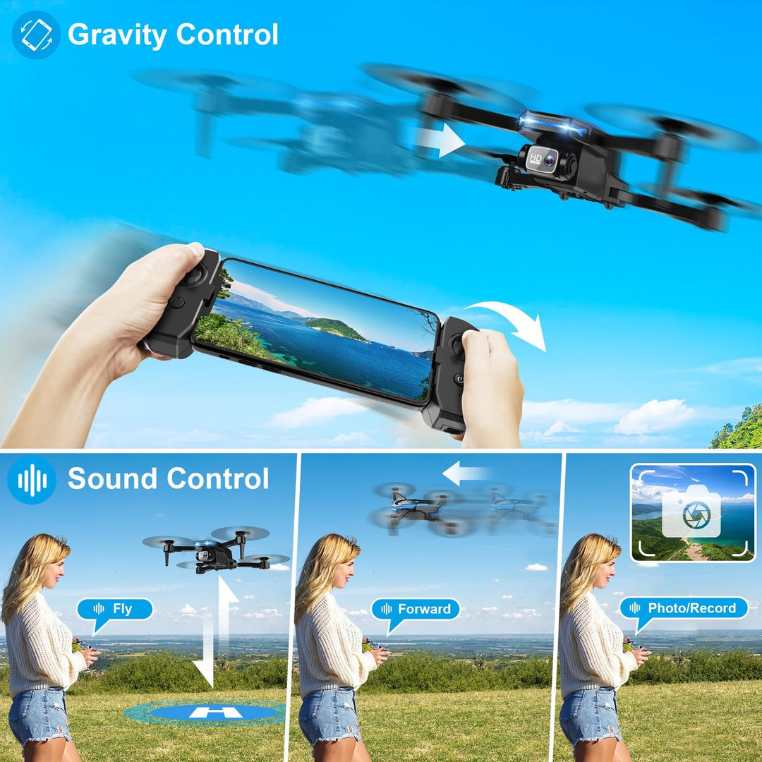 SkyMate 1080P Foldable Quadcopter with Gesture Control