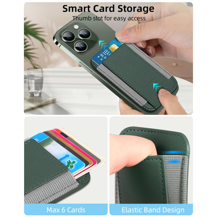 MagSafe Slim Wallet: Magnetic Leather Card Holder - DOKUTRONIX