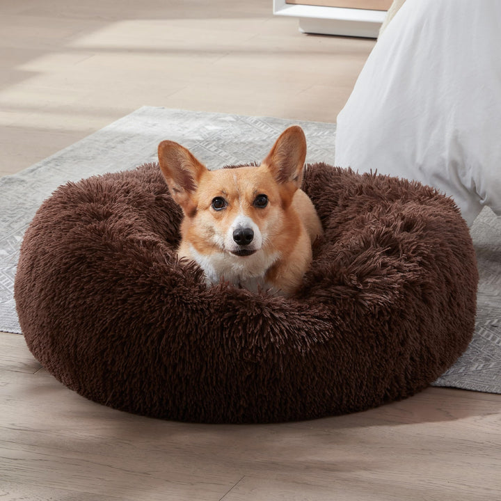 WESTERN HOME Calming Donut Pet Bed – Fluffy & Cozy - DOKUTRONIX