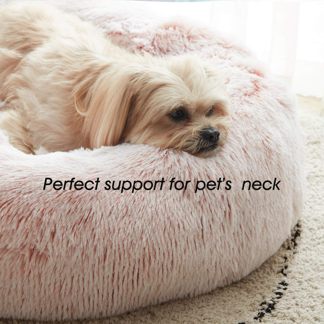 WESTERN HOME Calming Donut Pet Bed – Fluffy & Cozy - DOKUTRONIX