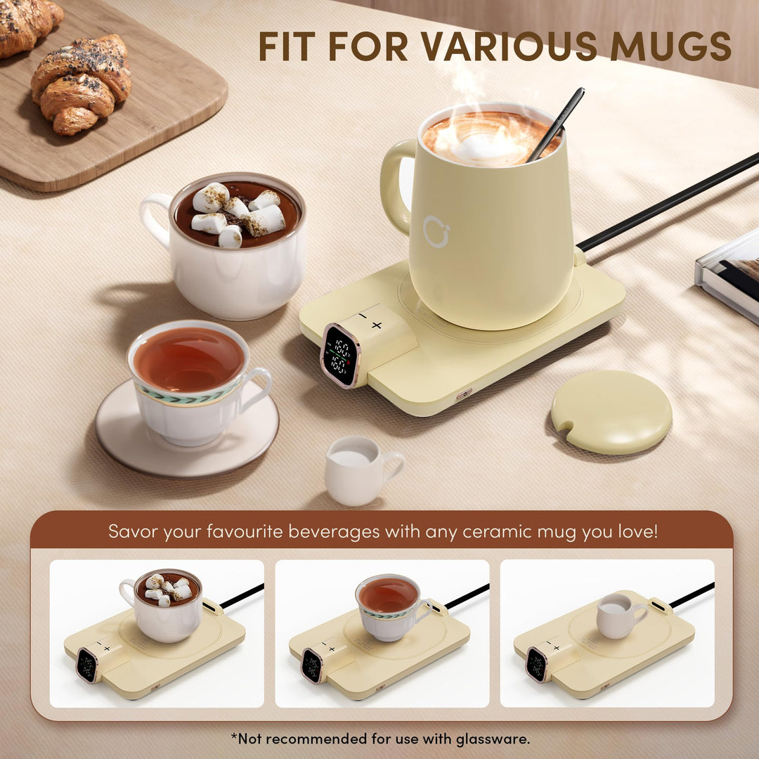 SmartTemp Coffee Mug Warmer Set - Black 15oz