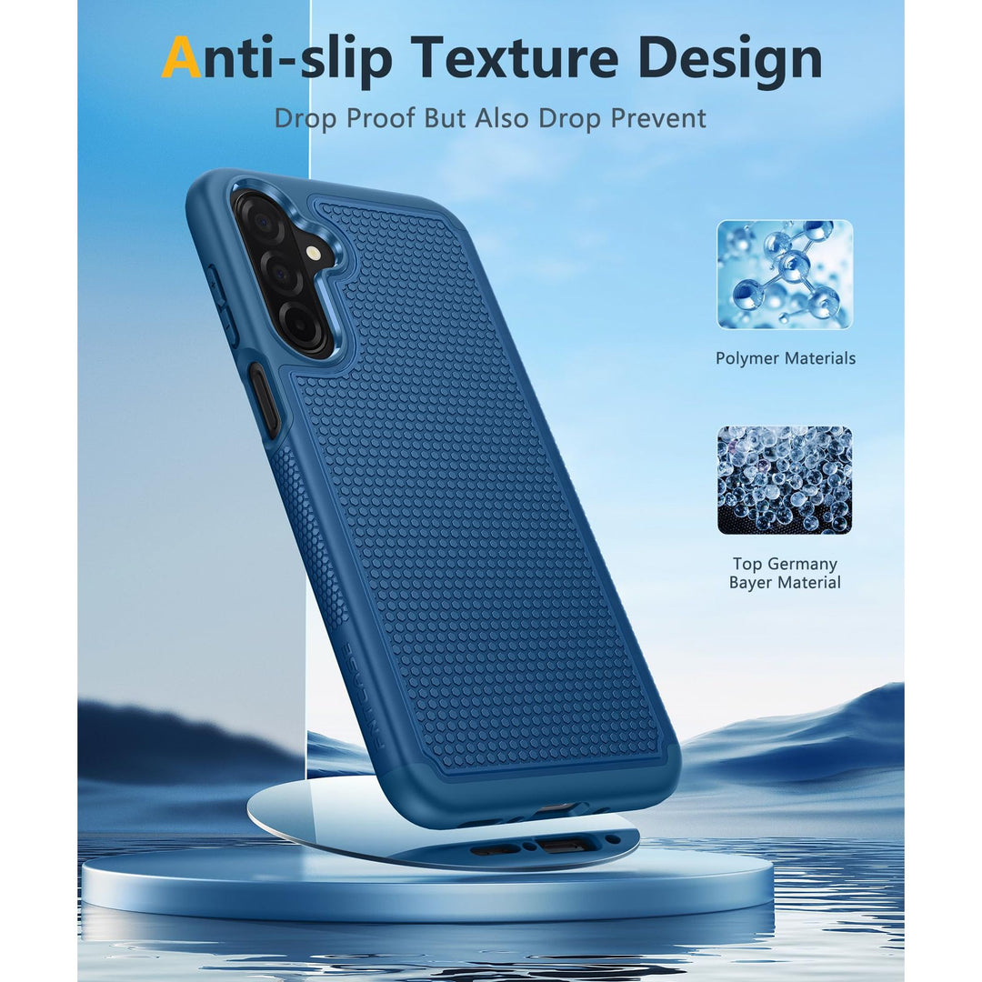 FNTCASE for Samsung Galaxy A14 5G Case: Dual Layer Protective Heavy Duty Cell Phone Cover Shockproof Rugged with Non Slip Textured Back - Military Protection Bumper Tough - 2023, 6.6inch (Matte Black) - DOKUTRONIX
