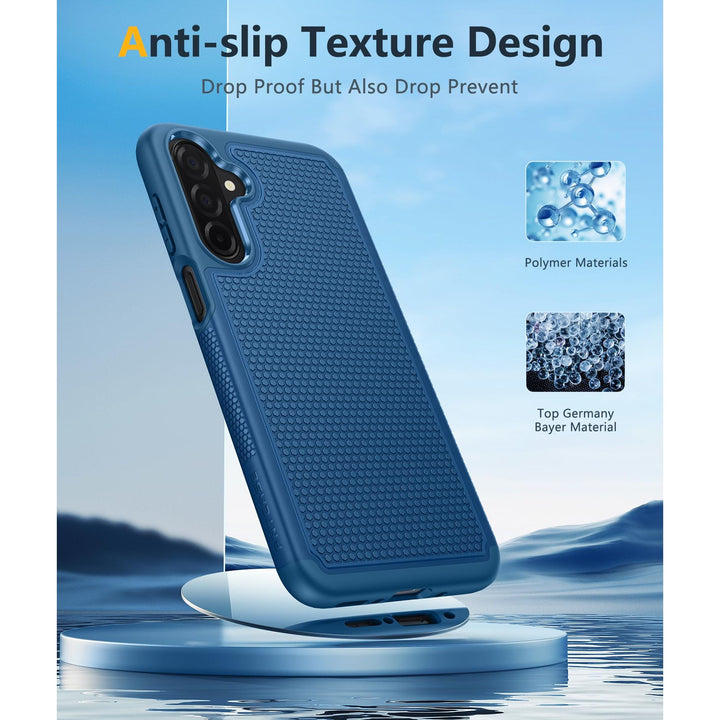 FNTCASE for Samsung Galaxy A14 5G Case: Dual Layer Protective Heavy Duty Cell Phone Cover Shockproof Rugged with Non Slip Textured Back - Military Protection Bumper Tough - 2023, 6.6inch (Matte Black) - DOKUTRONIX
