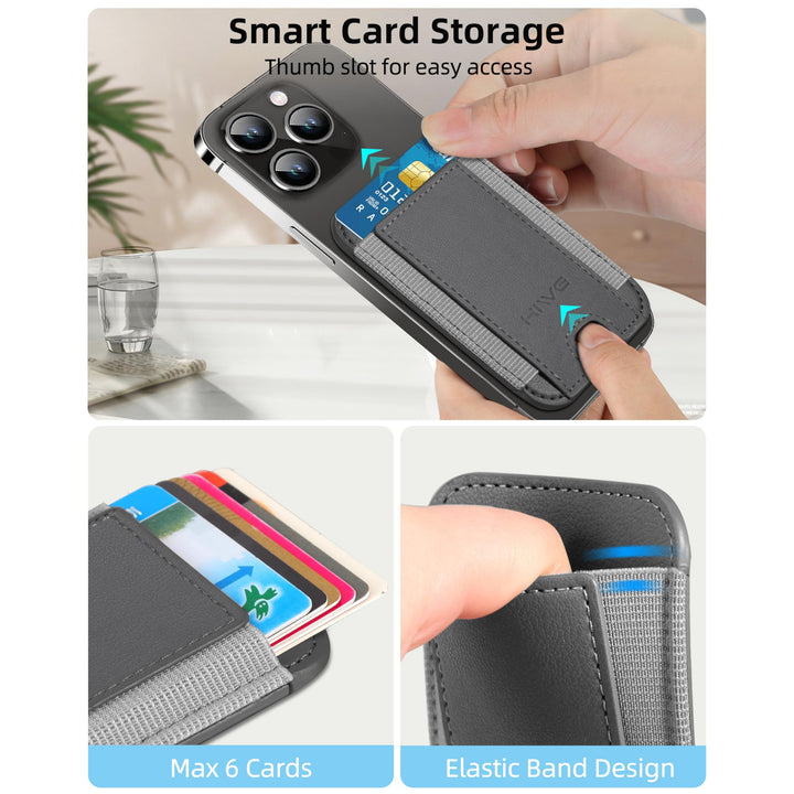 MagSafe Slim Wallet: Magnetic Leather Card Holder - DOKUTRONIX