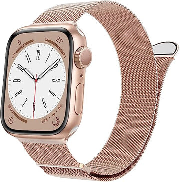 Marge Plus Stainless Steel Mesh Loop Apple Watch Band - Champagne Gold