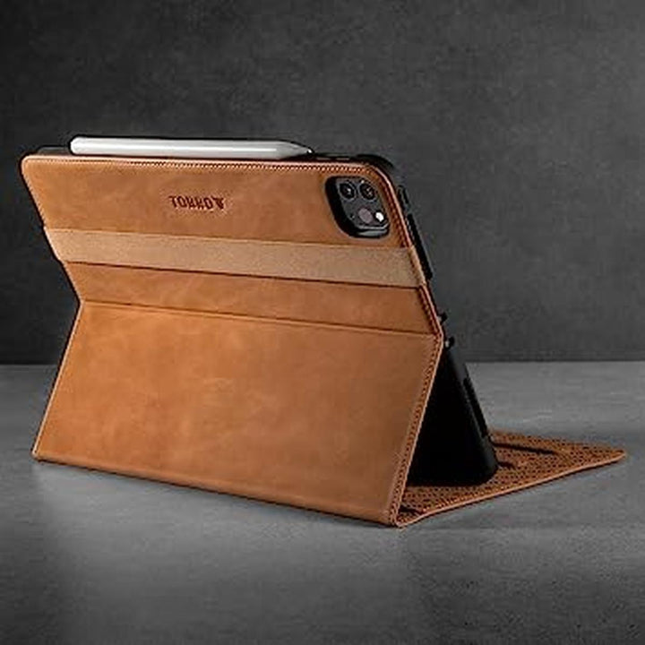 GENUINE Leather iPad Pro 11 Case (Tan) - DOKUTRONIX