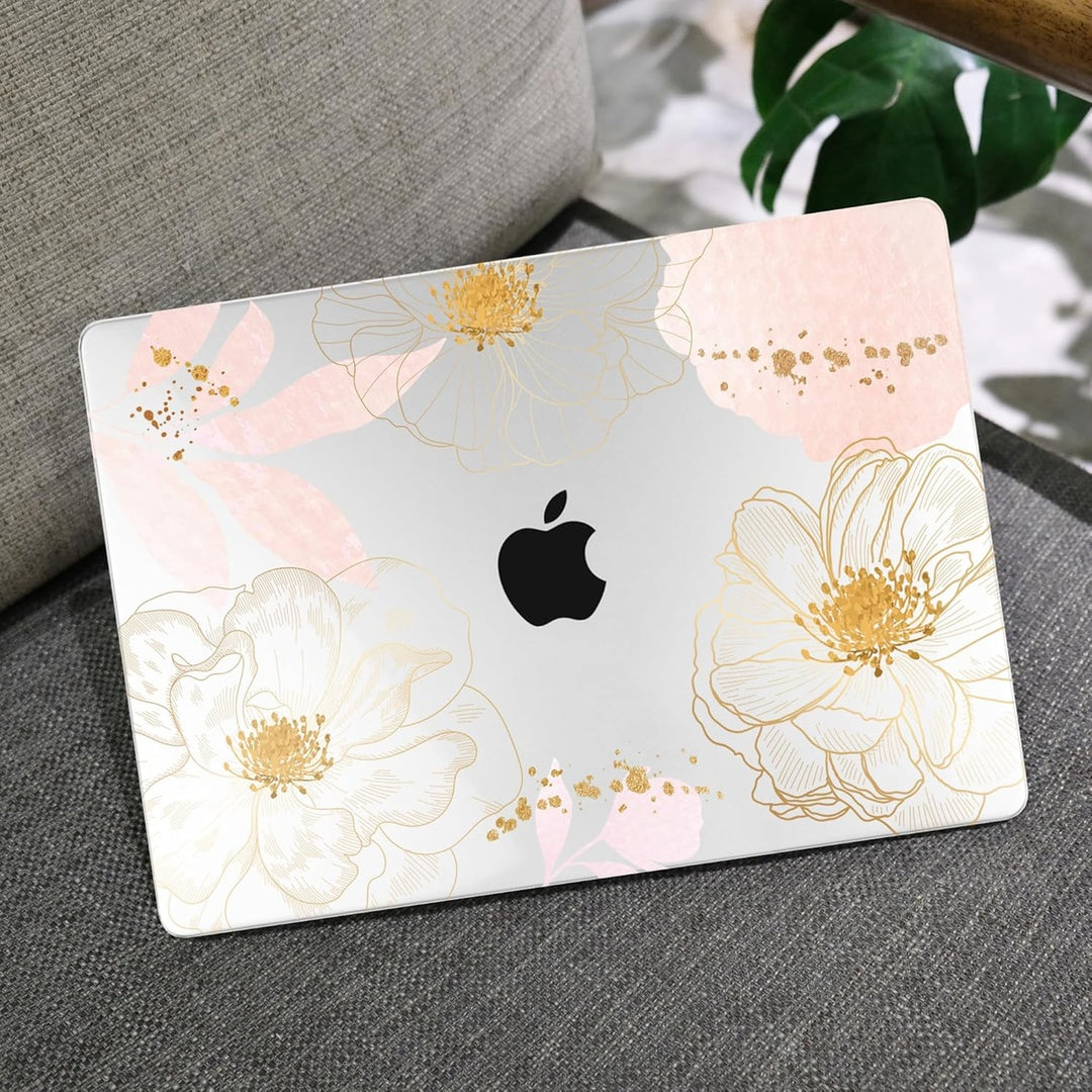 MEEgoodo Floral Hard Shell Case for MacBook Air 13