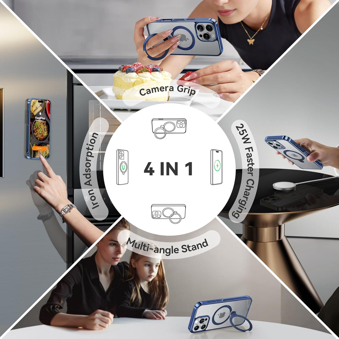 CASEKOO 360° MagSafe Clear Stand Case for iPhone 17 Pro Max