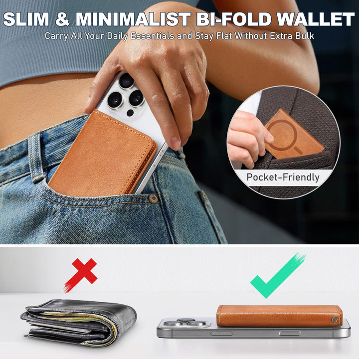 Magsafe PU Wallet - RFID, 6 Slots, Clear ID - DOKUTRONIX