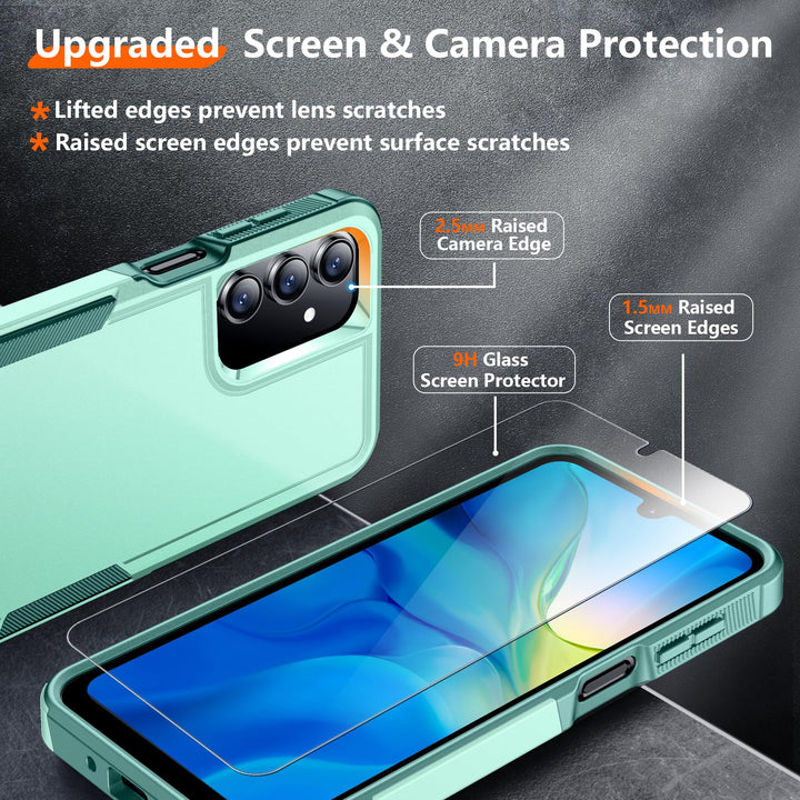 Red2Fire Designed for Samsung Galaxy A16 5G Case, [Military Grade Drop Protection] Non-Slip Heavy Duty Full Body Shockproof Protection Phone Case Galaxy A16 5G Case,Black - DOKUTRONIX