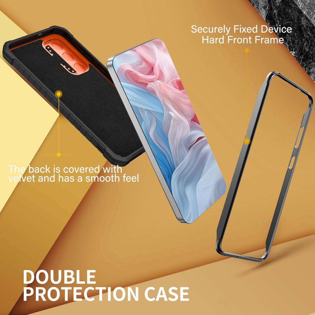 FITO for Samsung Galaxy A15 Case with Screen Protector, Military Grade Shockproof Phone Case with Camera Cover and Kickstand (Black) - DOKUTRONIX