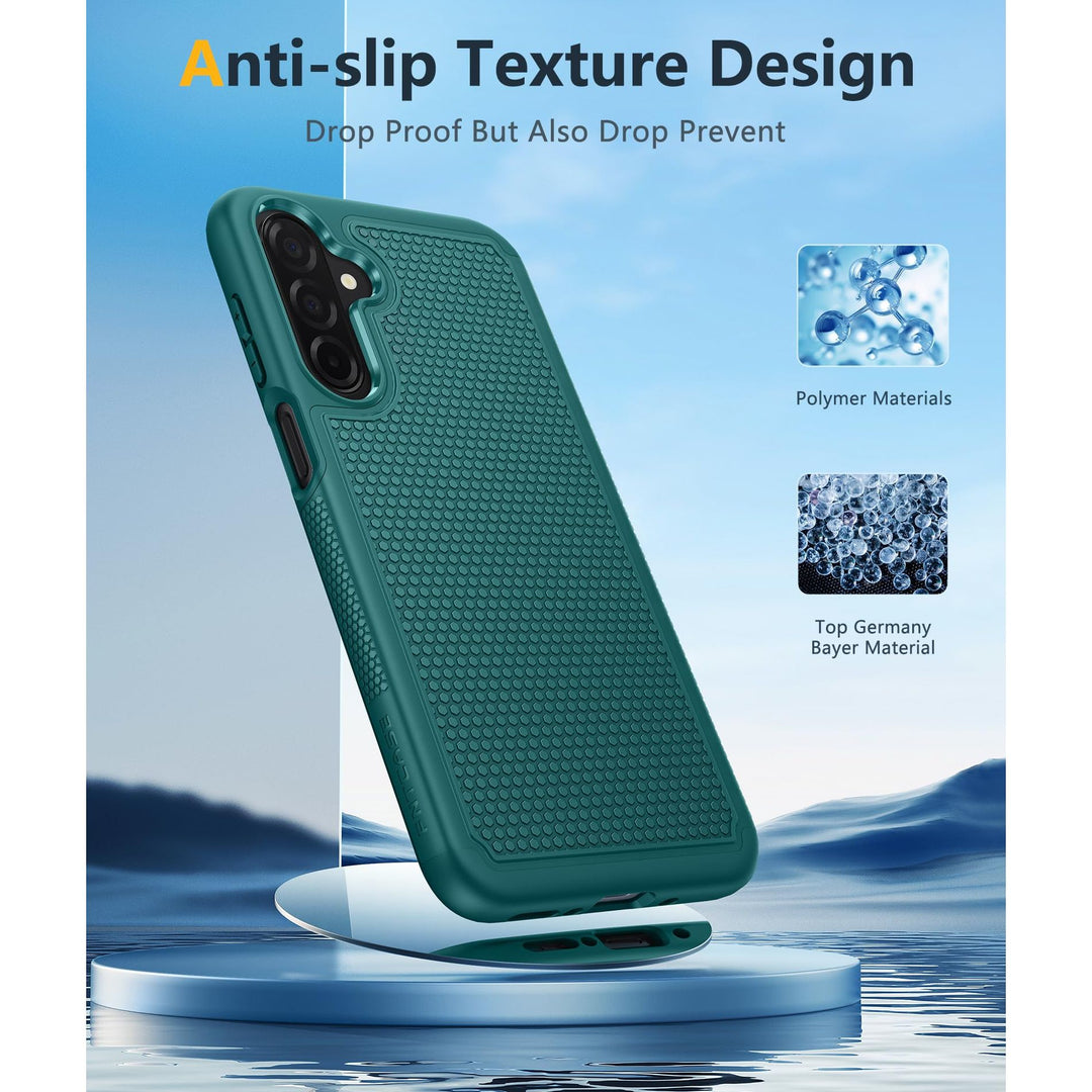 FNTCASE for Samsung Galaxy A14 5G Case: Dual Layer Protective Heavy Duty Cell Phone Cover Shockproof Rugged with Non Slip Textured Back - Military Protection Bumper Tough - 2023, 6.6inch (Matte Black) - DOKUTRONIX