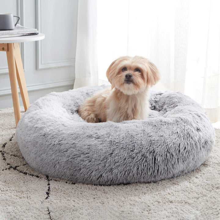 WESTERN HOME Calming Donut Pet Bed – Fluffy & Cozy - DOKUTRONIX