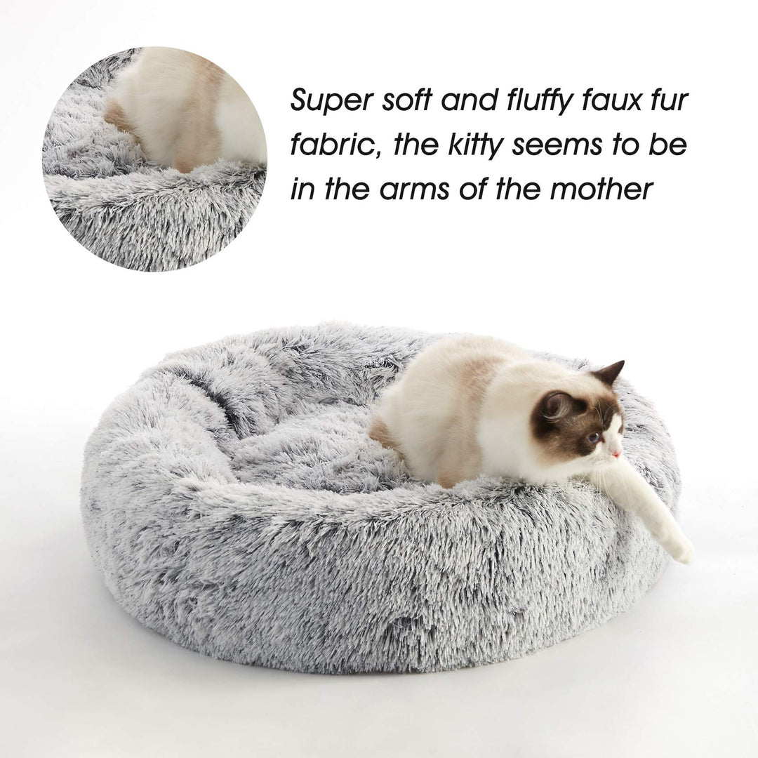 WESTERN HOME Calming Donut Pet Bed – Fluffy & Cozy - DOKUTRONIX