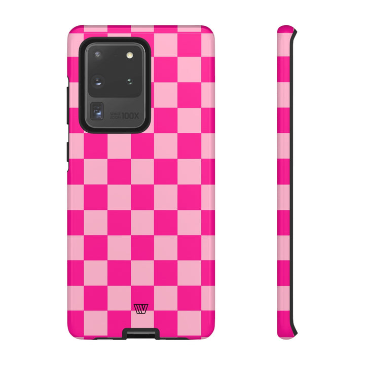 HOT PINK CHECKERBOARD | Tough Phone Case