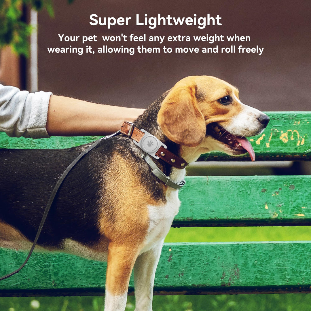 2-Pack Waterproof AirTag Dog Collar Holders – Black Silicone - DOKUTRONIX