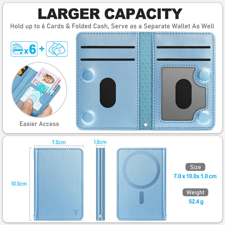 Magsafe PU Wallet - RFID, 6 Slots, Clear ID - DOKUTRONIX
