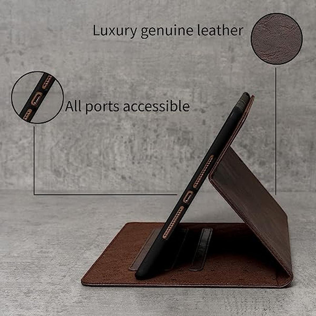 Riley Leather iPad Case (Chocolate) - DOKUTRONIX